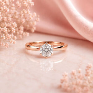 Anillo Olivia moissanita 1.0ct con certificado GRA