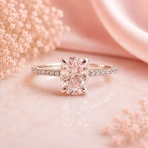Anillo Promise Moissanita Oval 1.0ct Con Cerfificado GRA