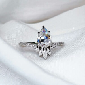 Anillo Artemisa moissanita rose cut 1.5ct con certificado GRA