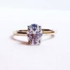 Anillo Dakota moissanita oval 1.5ct con certificado GRA
