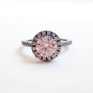 Anillo Marie Antoinette 10k moissanita 1.0ct con certificado GRA