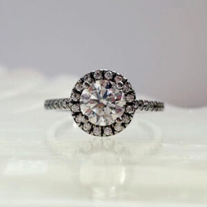 Anillo Marie Antoinette moisanita 1.0ct con certificado GRA