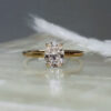 Anillo Dakota moisanita oval 1.5ct con certificado GRA