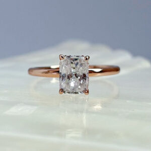 Anillo Amelie Moisanita Radiante 2.0ct Con Certificado GRA