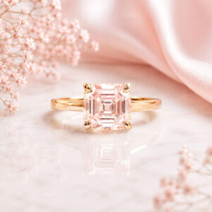 Anillo Danielle moissanita asscher 1.5ct con certificado GRA