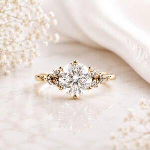 Anillo Dalia moissanita 1.2ct con certificado GRA