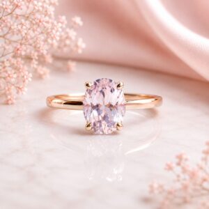Anillo Dakota moissanita oval 1.5ct con certificado GRA