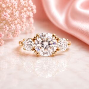 Anillo Belly Moissanita 2.0CT Con Certificado GRA