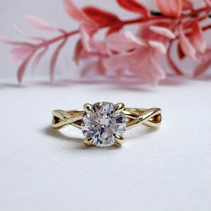 Anillo Florencia moissanita 1.0ct con certificado GRA