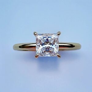 Anillo Catalina Moissanita Princesa 1.2ct con Certificado GRA