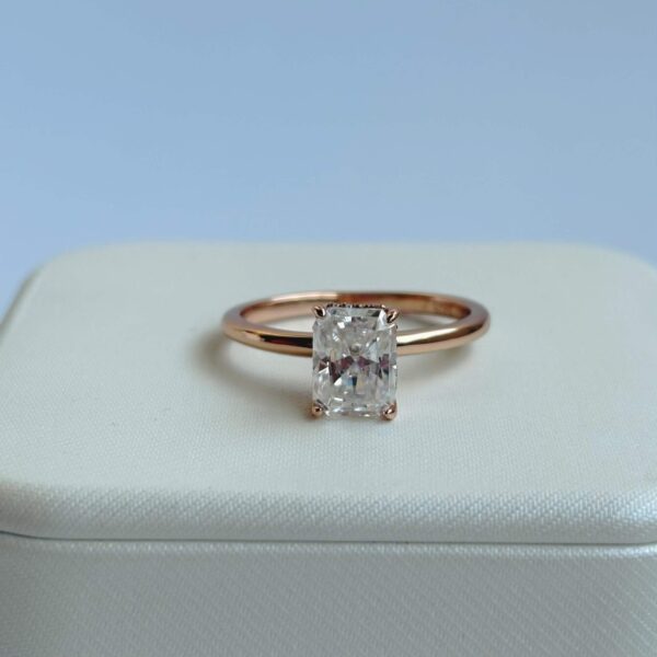 Anillo Amelie Moissanita Radiante 2.0ct Con Certificado GRA - Image 2