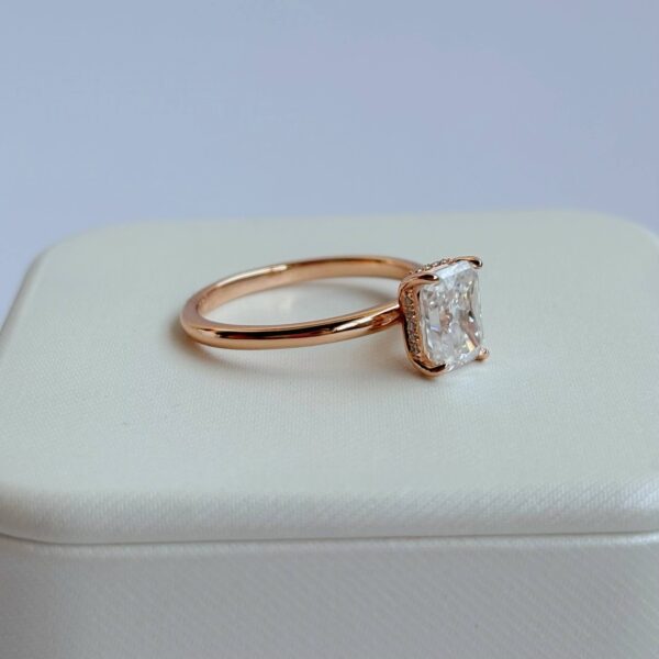 Anillo Amelie Moissanita Radiante 2.0ct Con Certificado GRA - Image 3