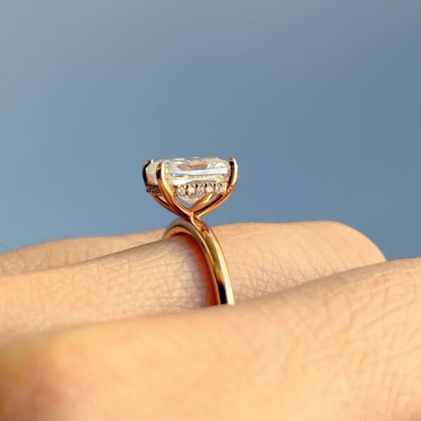 Anillo Amelie Moissanita Radiante 2.0ct Con Certificado GRA - Image 9