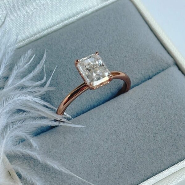 Anillo Amelie Moissanita Radiante 2.0ct Con Certificado GRA - Image 5