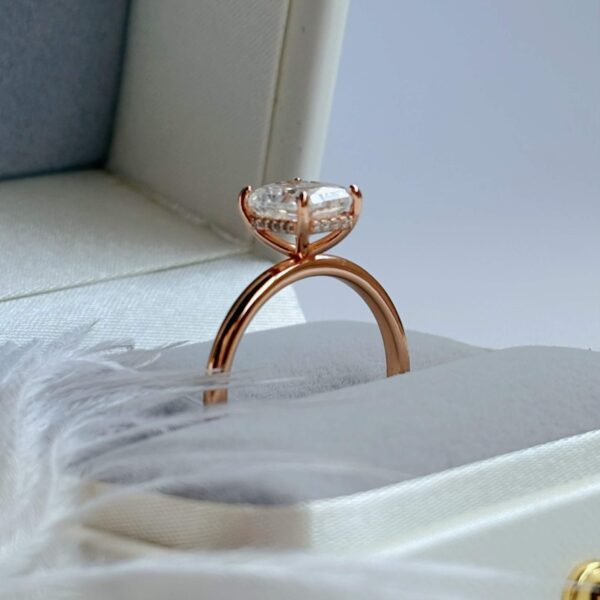 Anillo Amelie Moissanita Radiante 2.0ct Con Certificado GRA - Image 6