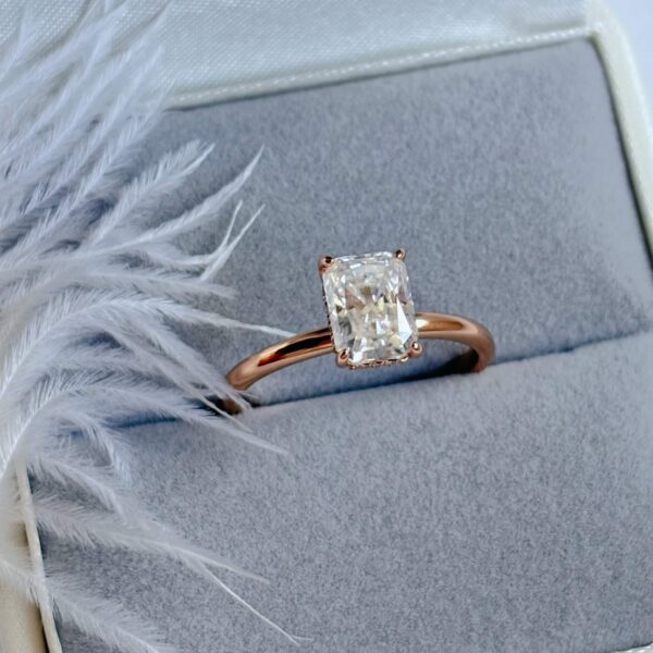 Anillo Amelie Moissanita Radiante 2.0ct Con Certificado GRA - Image 7
