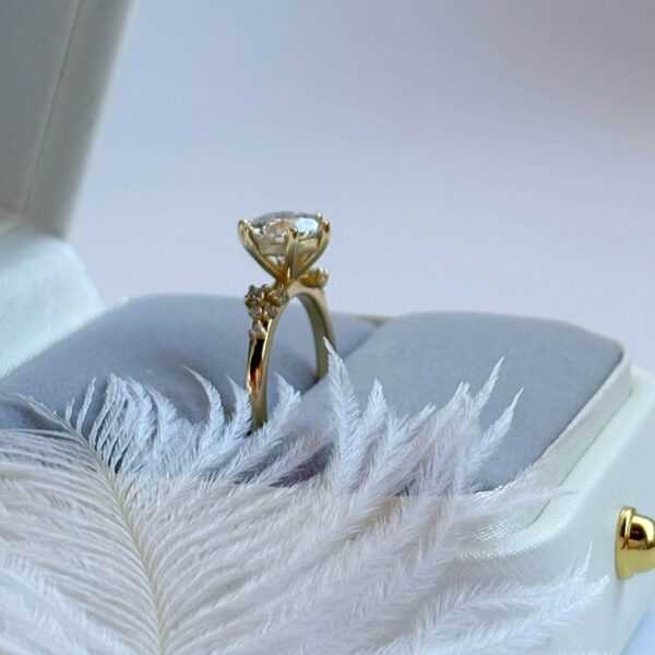 Anillo Dalia 10k moissanita 1.2ct con certificado GRA - Image 9