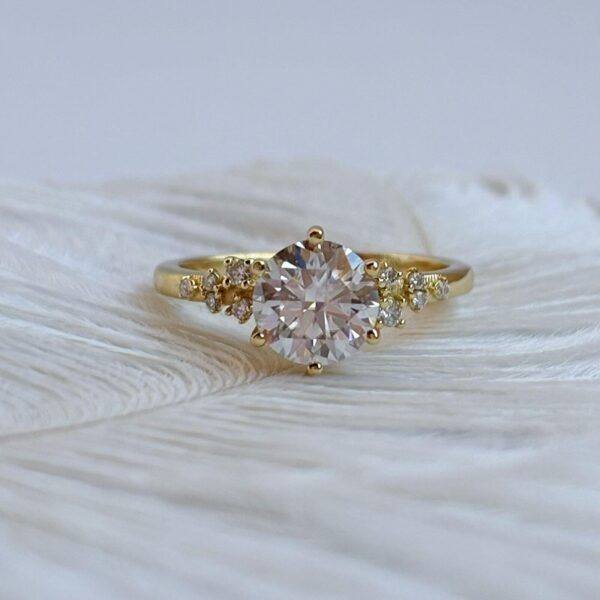 Anillo Dalia 10k moissanita 1.2ct con certificado GRA - Image 10