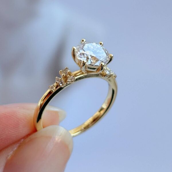 Anillo Dalia 10k moissanita 1.2ct con certificado GRA - Image 8