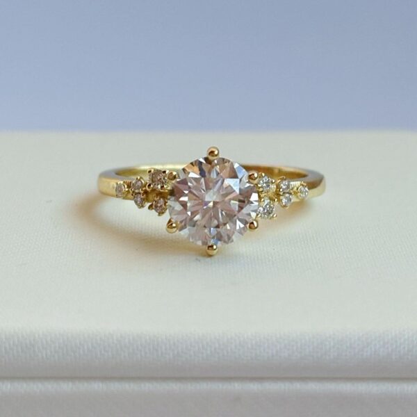 Anillo Dalia 10k moissanita 1.2ct con certificado GRA - Image 2