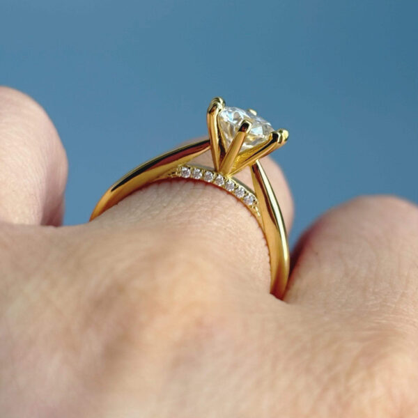 Anillo Ailyn 10k Moissanita 1.0ct Con Certificado GRA - Image 8