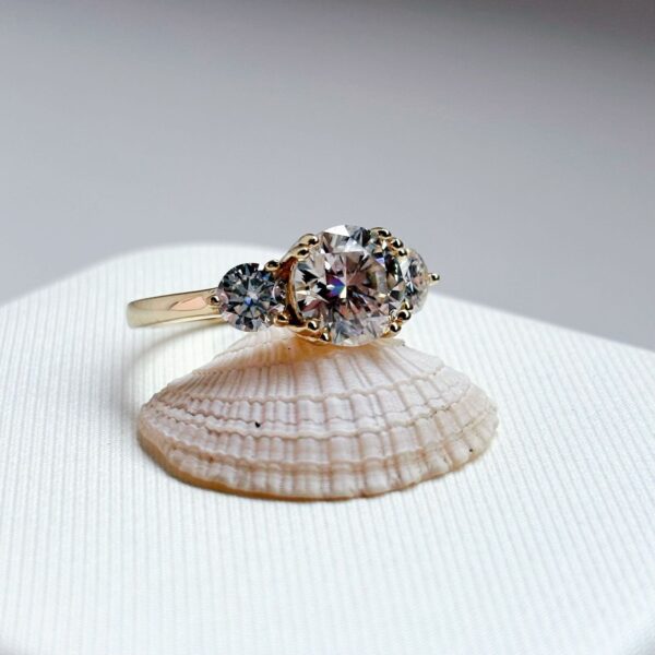 ANILLO BELLY 14K MOISSANITA 2.0CT CON CERTIFICADO GRA - Image 11