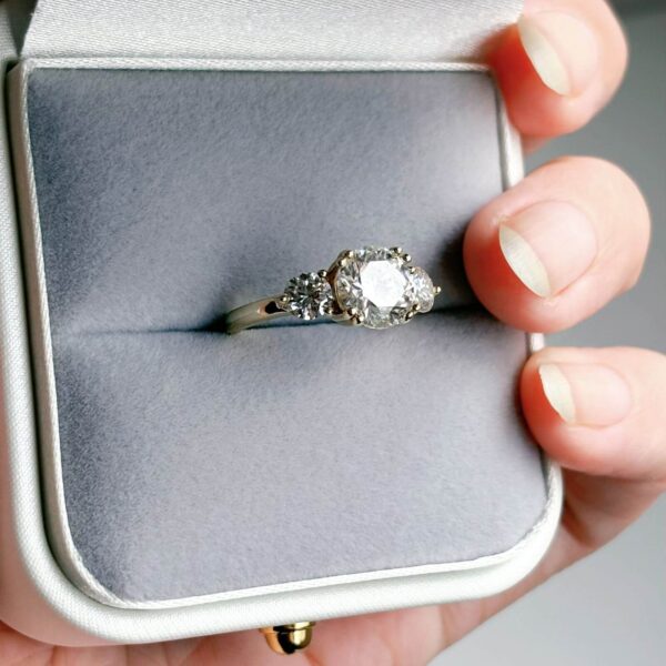 ANILLO BELLY 14K MOISSANITA 2.0CT CON CERTIFICADO GRA - Image 9