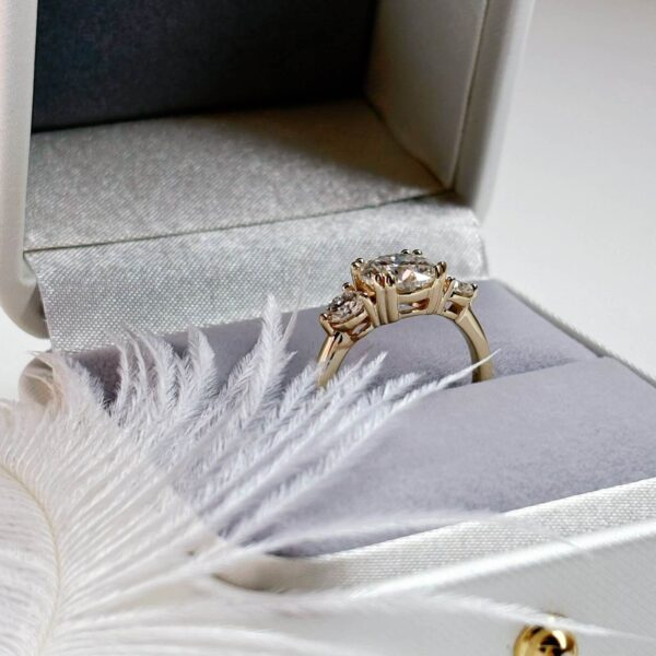 ANILLO BELLY 14K MOISSANITA 2.0CT CON CERTIFICADO GRA - Image 8