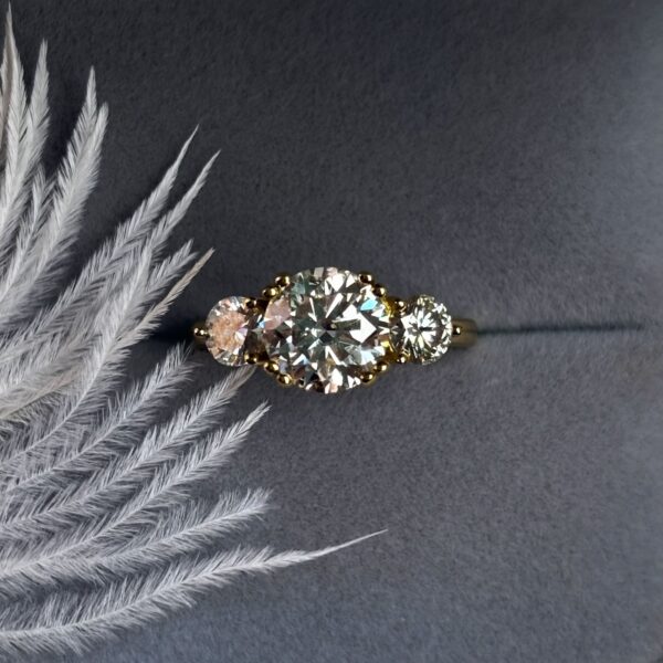 ANILLO BELLY 14K MOISSANITA 2.0CT CON CERTIFICADO GRA - Image 6