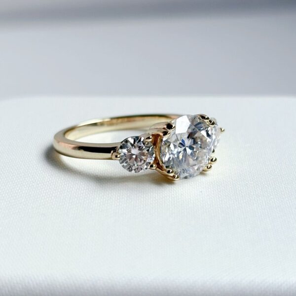 ANILLO BELLY 14K MOISSANITA 2.0CT CON CERTIFICADO GRA - Image 3