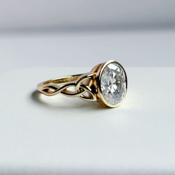 Anillo Minerva Moissanita Oval 2.0CT Con Certificado GRA - Image 3