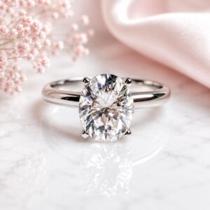 Anillo Ophelia Moissanita Oval 3.0CT Con Certificado GRA