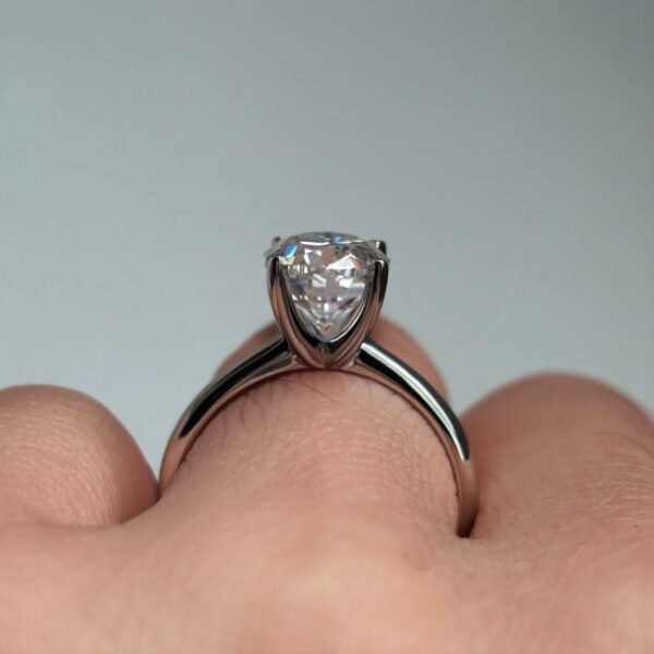 Anillo Ophelia 14K Moissanita Oval 3.0CT Con Certificado GRA - Image 12