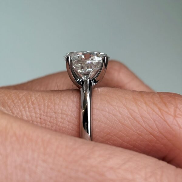 Anillo Ophelia 14K Moissanita Oval 3.0CT Con Certificado GRA - Image 10