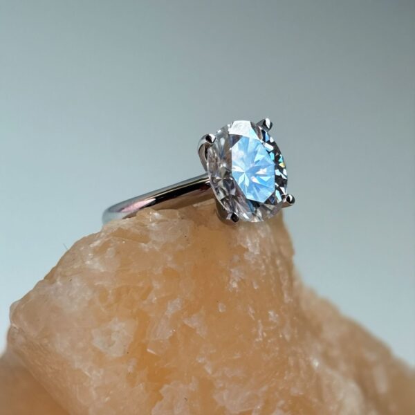 Anillo Ophelia 14K Moissanita Oval 3.0CT Con Certificado GRA - Image 8