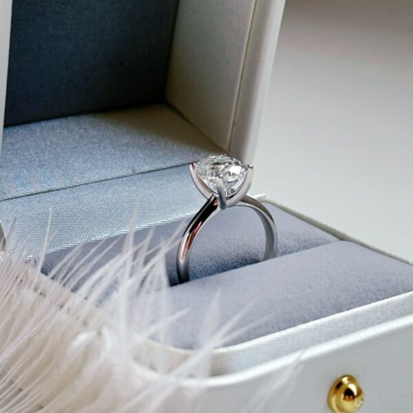 Anillo Ophelia 14K Moissanita Oval 3.0CT Con Certificado GRA - Image 6