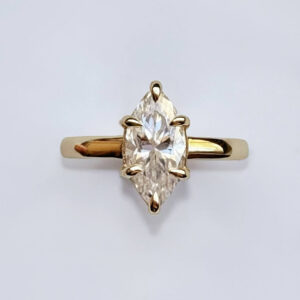 Anillo Vittoria Moisanita Marquesa 2.0CT Con Certificado GRA