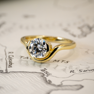 Anillo Odisea moisanita 1.2ct con certificado GRA