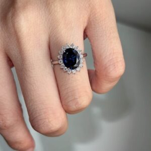 Anillo Diana Moisanita Oval 3.0CT Con Certificado GRA