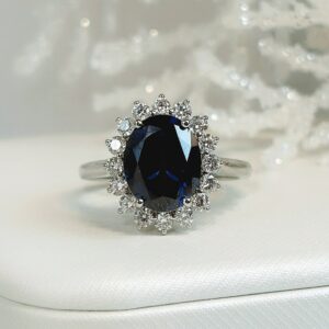Anillo Diana Moisanita Oval 3.0CT Con Certificado GRA